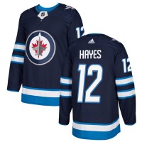 Adidas Winnipeg Jets #12 Kevin Hayes Navy Blue Home Authentic Stitched NHL Jersey