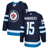 Adidas Winnipeg Jets #15 Matt Hendricks Navy Blue Home Authentic Stitched NHL Jersey