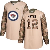 Adidas Winnipeg Jets #12 Kevin Hayes Camo Authentic 2017 Veterans Day Stitched NHL Jersey