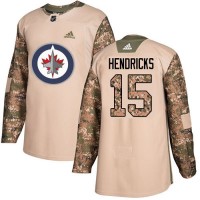 Adidas Winnipeg Jets #15 Matt Hendricks Camo Authentic 2017 Veterans Day Stitched NHL Jersey