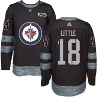 Adidas Winnipeg Jets #18 Bryan Little Black 1917-2017 100th Anniversary Stitched NHL Jersey