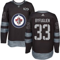 Adidas Winnipeg Jets #33 Dustin Byfuglien Black 1917-2017 100th Anniversary Stitched NHL Jersey