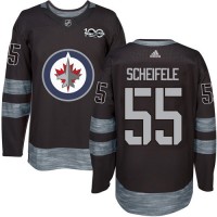 Adidas Winnipeg Jets #55 Mark Scheifele Black 1917-2017 100th Anniversary Stitched NHL Jersey