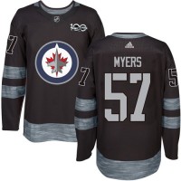 Adidas Winnipeg Jets #57 Tyler Myers Black 1917-2017 100th Anniversary Stitched NHL Jersey