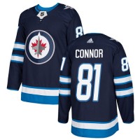 Adidas Winnipeg Jets #81 Kyle Connor Navy Blue Home Authentic Stitched NHL Jersey
