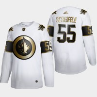 Winnipeg Winnipeg Jets #55 Mark Scheifele Men's Adidas White Golden Edition Limited Stitched NHL Jersey