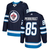 Adidas Winnipeg Jets #85 Mathieu Perreault Navy Blue Home Authentic Stitched NHL Jersey