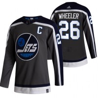 Winnipeg Winnipeg Jets #26 Blake Wheeler Black Men's Adidas 2020-21 Reverse Retro Alternate NHL Jersey