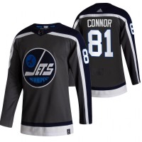 Winnipeg Winnipeg Jets #81 Kyle Connor Black Men's Adidas 2020-21 Reverse Retro Alternate NHL Jersey