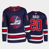 Adidas Winnipeg Jets #20 Riley Nash Men's 2021-22 Alternate Authentic NHL Jersey - Navy