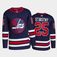 Adidas Winnipeg Jets #25 Paul Stastny Men's 2021-22 Alternate Authentic NHL Jersey - Navy