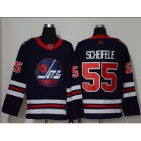 Adidas Winnipeg Jets #55 Mark Scheifele Navy Blue Authentic 2019 Heritage Classic Stitched NHL Jersey