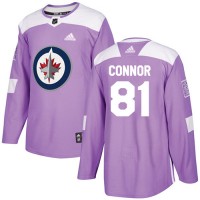 Adidas Winnipeg Jets #81 Kyle Connor Purple Authentic Fights Cancer Stitched NHL Jersey