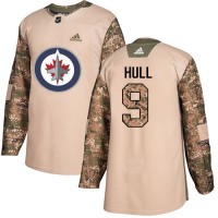 Adidas Winnipeg Jets #9 Bobby Hull Camo Authentic 2017 Veterans Day Stitched NHL Jersey