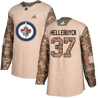 Adidas Winnipeg Jets #37 Connor Hellebuyck Camo Authentic 2017 Veterans Day Stitched NHL Jersey