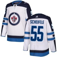 Adidas Winnipeg Jets #55 Mark Scheifele White Road Authentic Stitched NHL Jersey