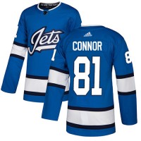Adidas Winnipeg Jets #81 Kyle Connor Blue Alternate Authentic Stitched NHL Jersey