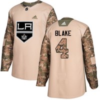 Adidas Los Angeles Kings #4 Rob Blake Camo Authentic 2017 Veterans Day Stitched NHL Jersey