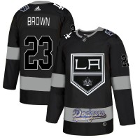 Adidas Los Angeles Kings X Dodgers #23 Dustin Brown Black Authentic City Joint Name Stitched NHL Jersey