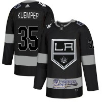 Adidas Los Angeles Kings X Dodgers #35 Darcy Kuemper Black Authentic City Joint Name Stitched NHL Jersey