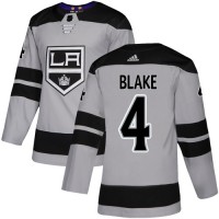 Adidas Los Angeles Kings #4 Rob Blake Gray Alternate Authentic Stitched NHL Jersey