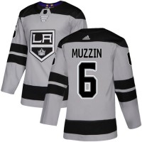 Adidas Los Angeles Kings #6 Jake Muzzin Gray Alternate Authentic Stitched NHL Jersey