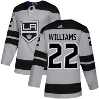 Adidas Los Angeles Kings #22 Tiger Williams Gray Alternate Authentic Stitched NHL Jersey