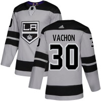 Adidas Los Angeles Kings #30 Rogie Vachon Gray Alternate Authentic Stitched NHL Jersey
