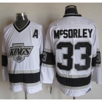 Los Angeles Kings #33 Marty Mcsorley White CCM Throwback Stitched NHL Jersey