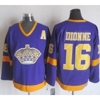 Los Angeles Kings #16 Marcel Dionne Purple/Yellow CCM Throwback Stitched NHL Jersey