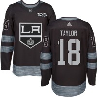 Adidas Los Angeles Kings #18 Dave Taylor Black 1917-2017 100th Anniversary Stitched NHL Jersey