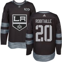 Adidas Los Angeles Kings #20 Luc Robitaille Black 1917-2017 100th Anniversary Stitched NHL Jersey