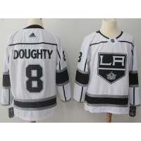 Adidas Los Angeles Kings #8 Drew Doughty White Road Authentic Stitched NHL Jersey