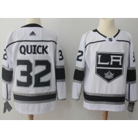Adidas Los Angeles Kings #32 Jonathan Quick White Road Authentic Stitched NHL Jersey