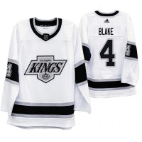 Los Angeles Los Angeles Kings #4 Rob Blake Men's Adidas 2019-20 Heritage White Throwback 90s NHL Jersey