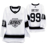 Los Angeles Los Angeles Kings #99 Wayne Gretzky Men's Adidas 2019-20 Heritage White Throwback 90s NHL Jersey