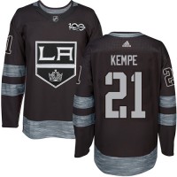 Adidas Los Angeles Kings #21 Mario Kempe Black 1917-2017 100th Anniversary Stitched NHL Jersey