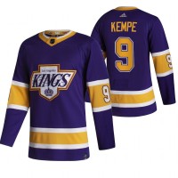 Los Angeles Los Angeles Kings #9 Adrian Kempe Black Men's Adidas 2020-21 Reverse Retro Alternate NHL Jersey