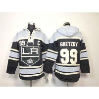 Los Angeles Kings #99 Wayne Gretzky Black Sawyer Hooded Sweatshirt Stitched NHL Jersey