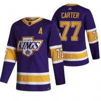 Los Angeles Los Angeles Kings #77 Jeff Carter Black Men's Adidas 2020-21 Reverse Retro Alternate NHL Jersey