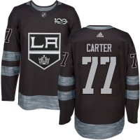 Adidas Los Angeles Kings #77 Jeff Carter Black 1917-2017 100th Anniversary Stitched NHL Jersey
