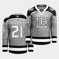 Adidas Los Angeles Kings #21 Christian Wolanin 2021 City Concept NHL Stitched Jersey - Black