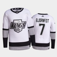 Adidas Los Angeles Kings #7 Tobias Bjornfot Men's 2021-22 Alternate Authentic NHL Jersey - White
