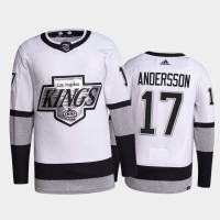 Adidas Los Angeles Kings #17 Lias Andersson Men's 2021-22 Alternate Authentic NHL Jersey - White