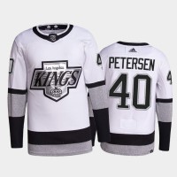 Adidas Los Angeles Kings #40 Cal Petersen Men's 2021-22 Alternate Authentic NHL Jersey - White