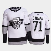 Adidas Los Angeles Kings #71 Austin Strand Men's 2021-22 Alternate Authentic NHL Jersey - White