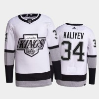 Adidas Los Angeles Kings #34 Arthur Kaliyev Men's 2021-22 Alternate Authentic NHL Jersey - White