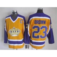 Los Angeles Kings #23 Dustin Brown Yellow CCM Stitched NHL Jersey