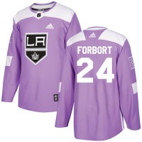 Adidas Los Angeles Kings #24 Derek Forbort Purple Authentic Fights Cancer Stitched NHL Jersey