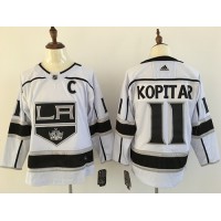 Adidas Los Angeles Kings #11 Anze Kopitar White Road Authentic Stitched NHL Jersey